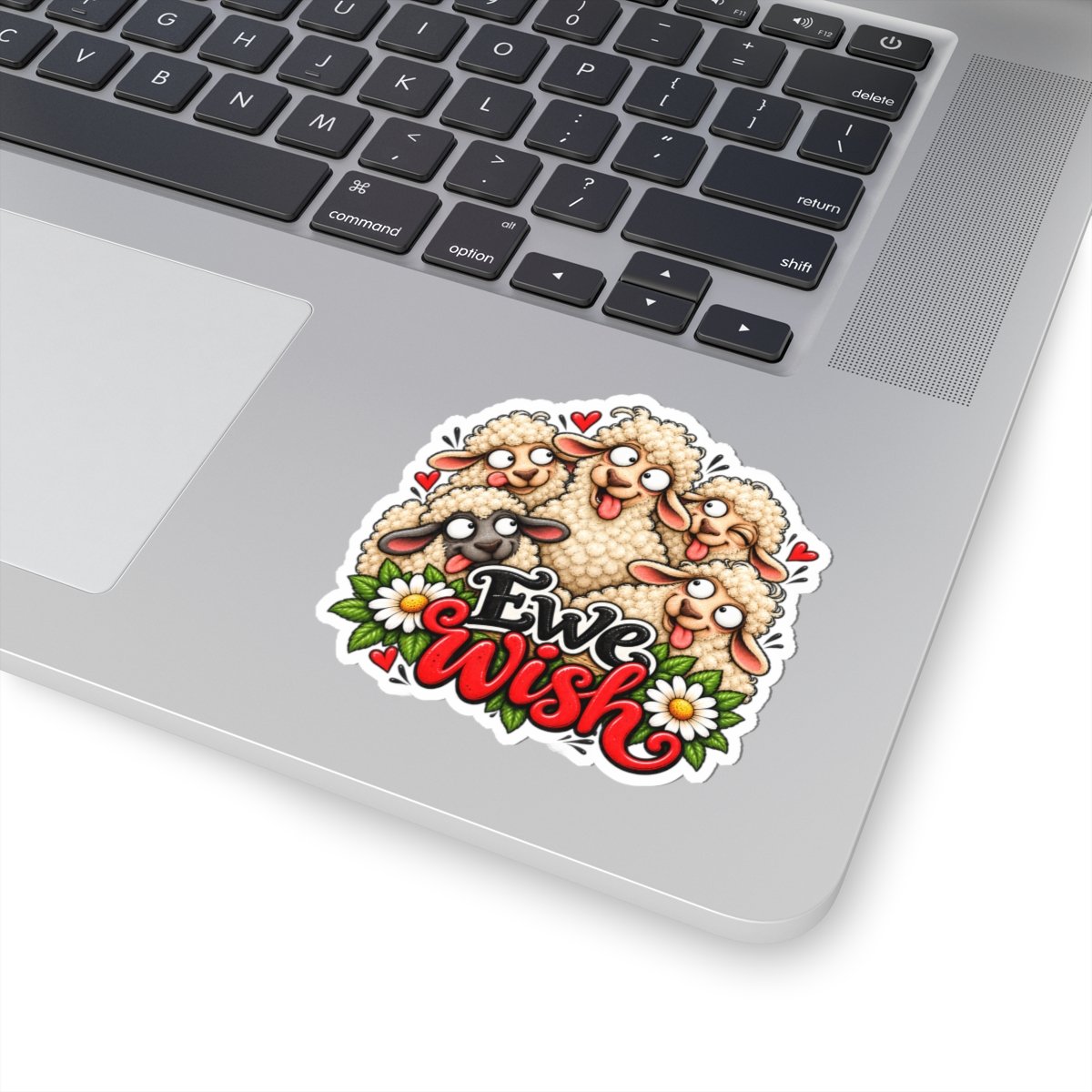 Ewe Wish Sheep Sticker — Cute Punny Animal Kiss-Cut Decal - Image 2