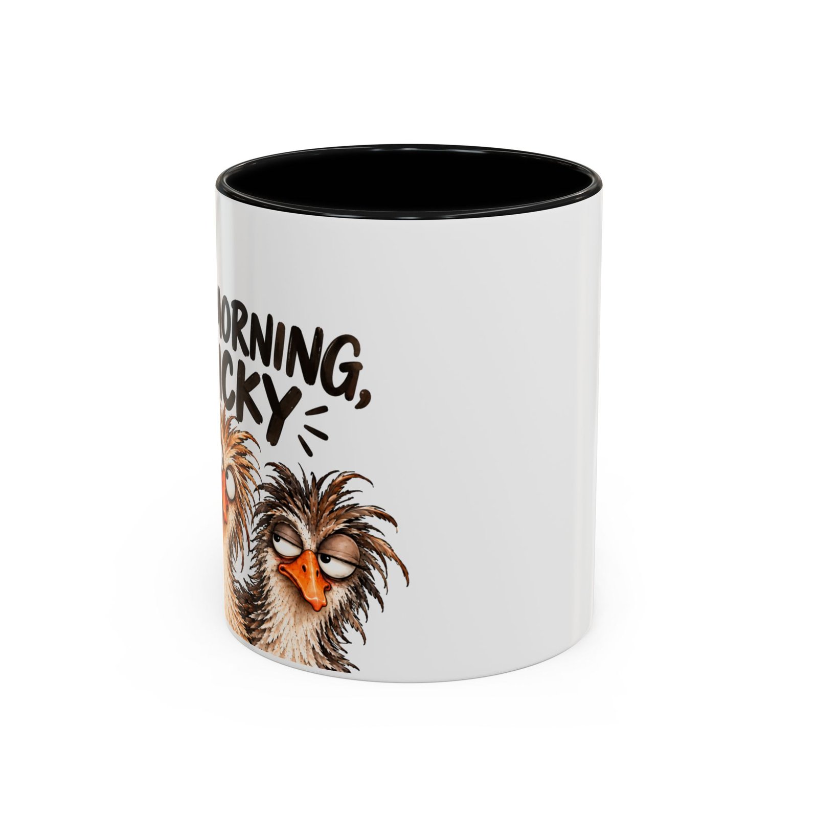 Funny Morning Grumpy Birds Coffee Mug – "Morning, Lucky" Accent Ceramic Mug for Lefties - Image 6