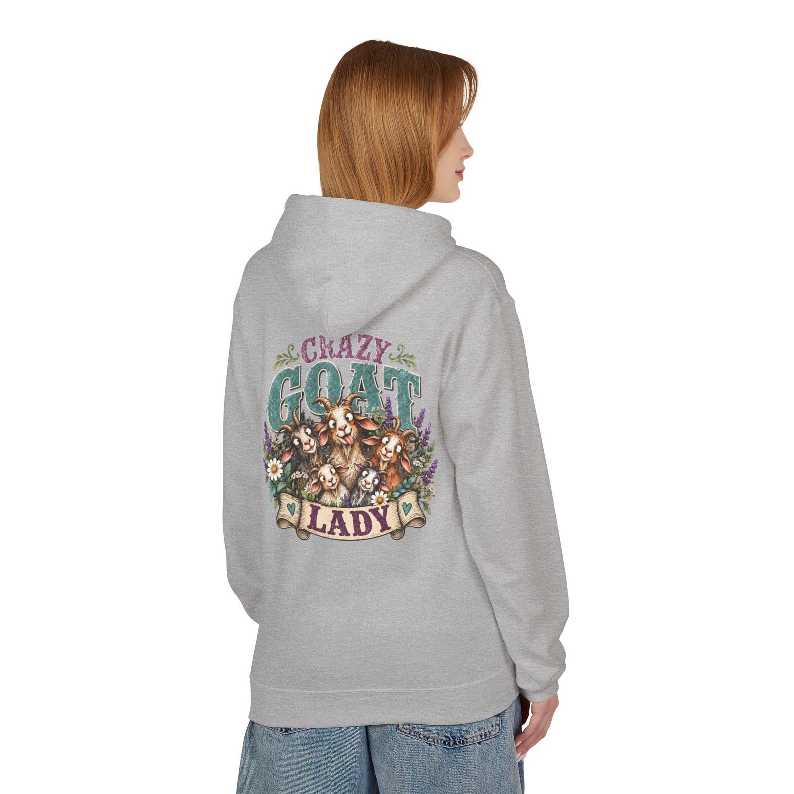 Crazy Goat Lady Hoodie | Funny Goat Lover Homestead Sweatshirt - Image 12