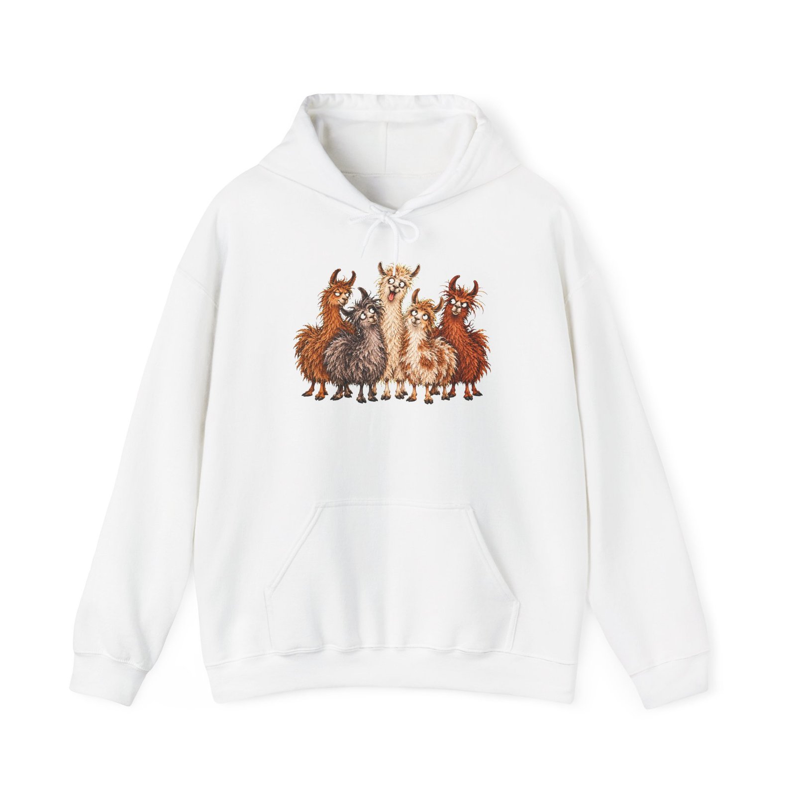 Llama Squad Graphic Hoodie — Cute Cartoon Llamas Pullover - Image 4