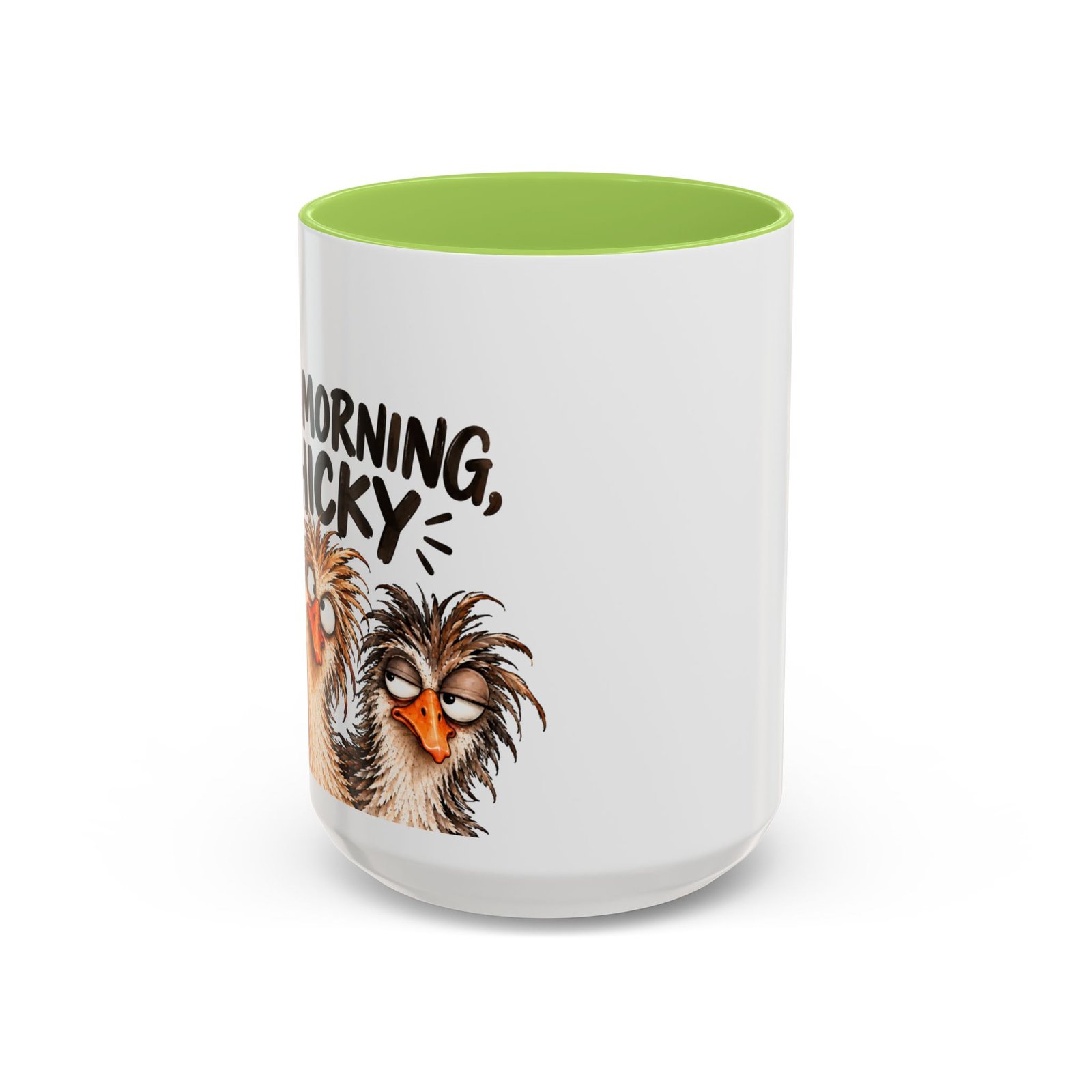 Funny Morning Grumpy Birds Coffee Mug – "Morning, Lucky" Accent Ceramic Mug for Lefties - Image 36