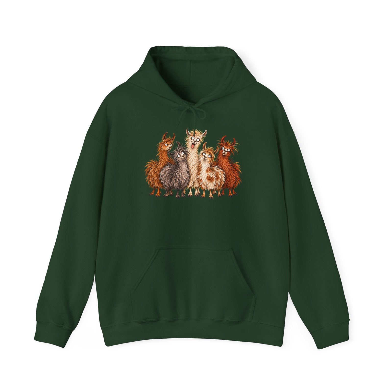 Llama Squad Graphic Hoodie — Cute Cartoon Llamas Pullover - Image 10