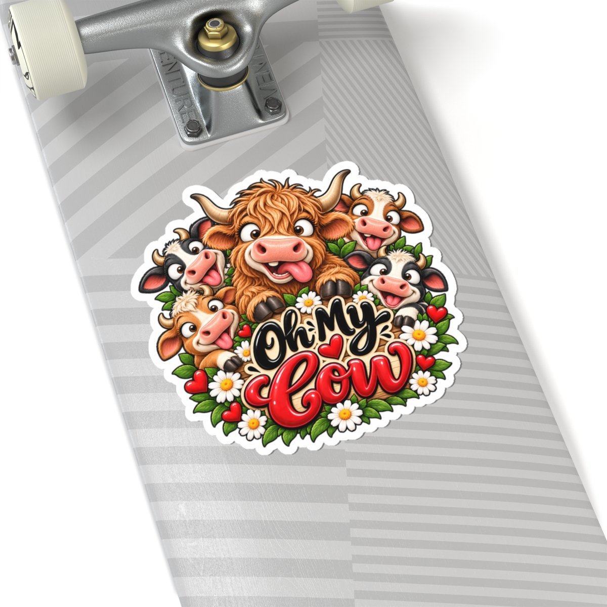 Oh My Cow Funny Highland Cow Kiss-Cut Sticker - Image 8