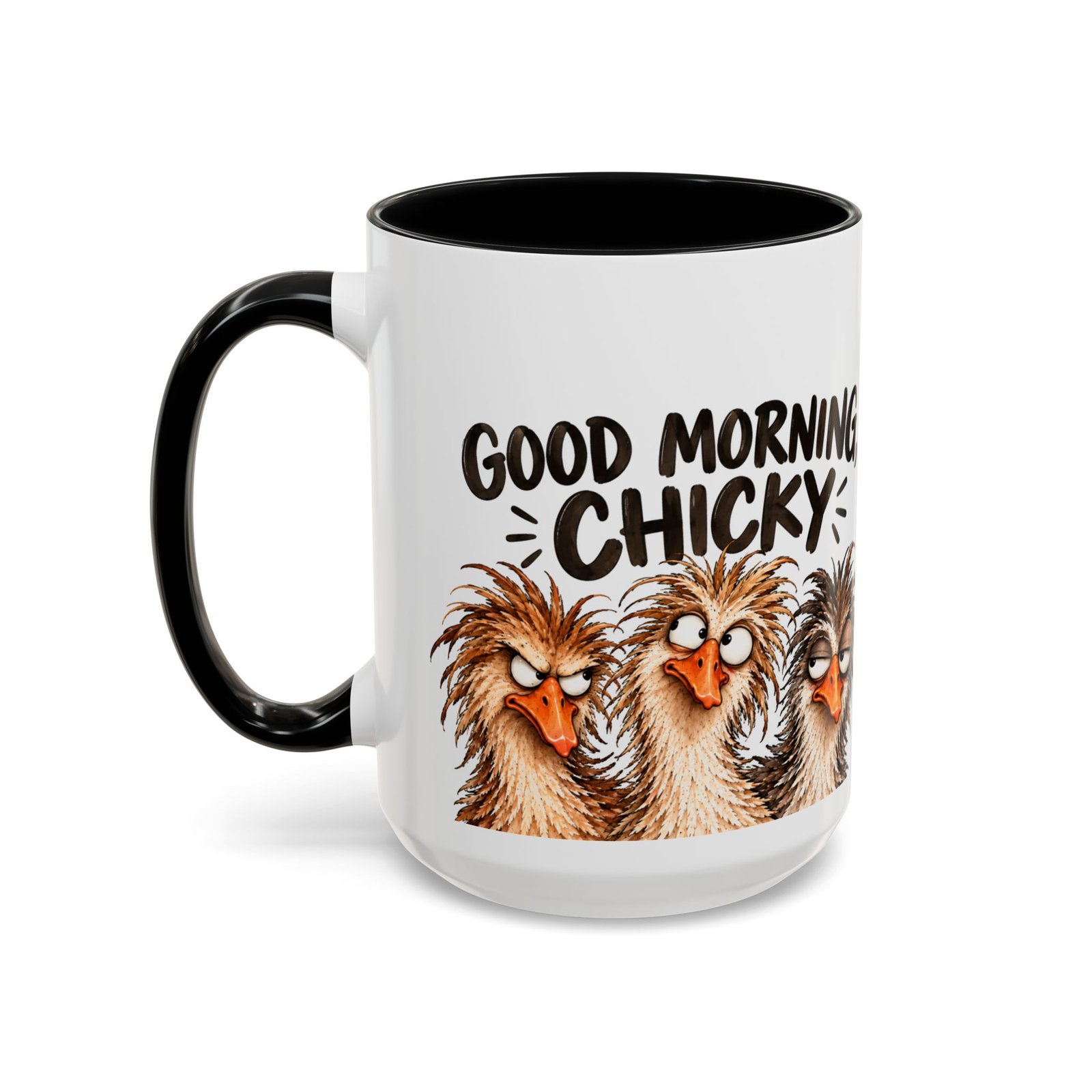 Funny Morning Grumpy Birds Coffee Mug – "Morning, Lucky" Accent Ceramic Mug for Lefties - Image 18