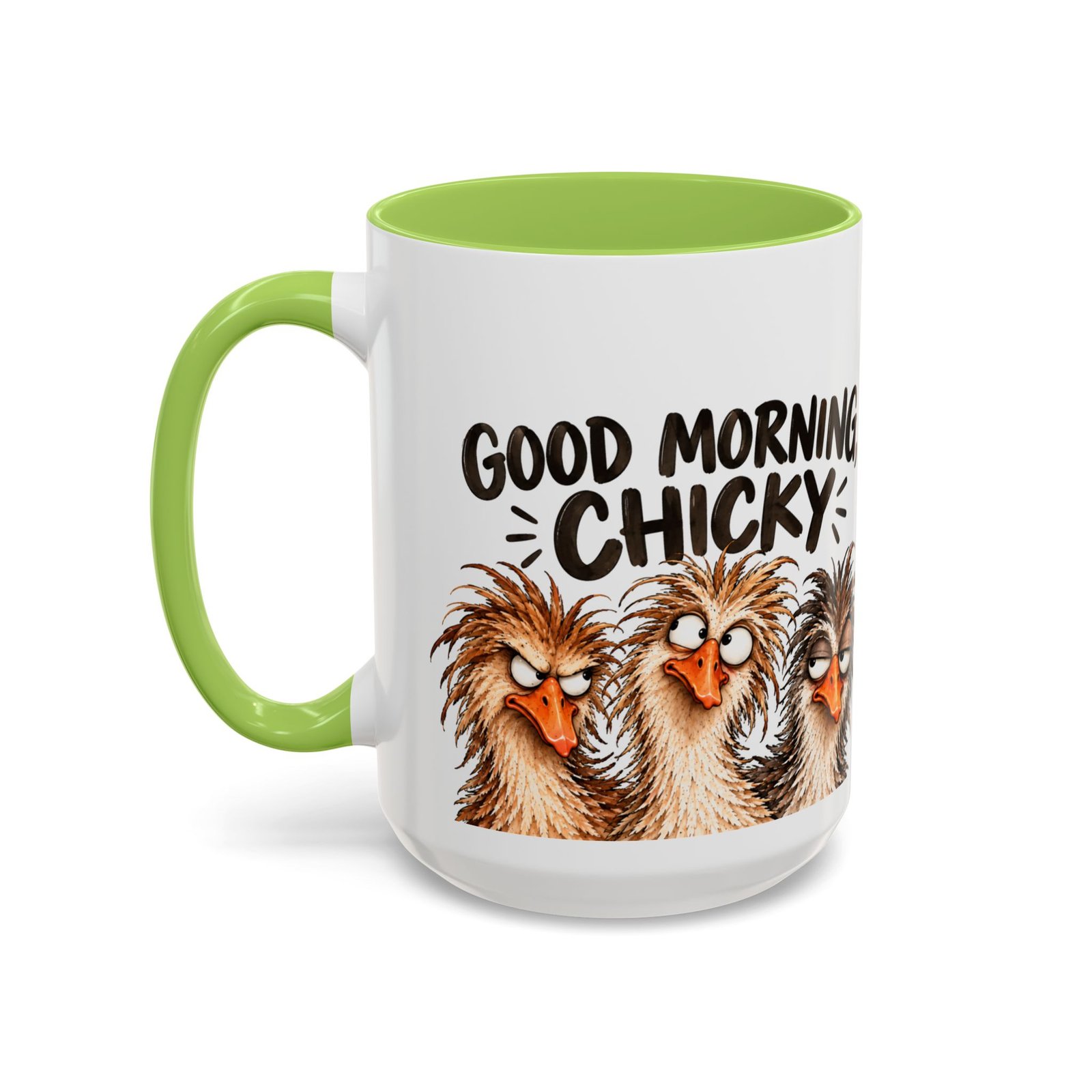 Funny Morning Grumpy Birds Coffee Mug – "Morning, Lucky" Accent Ceramic Mug for Lefties - Image 38