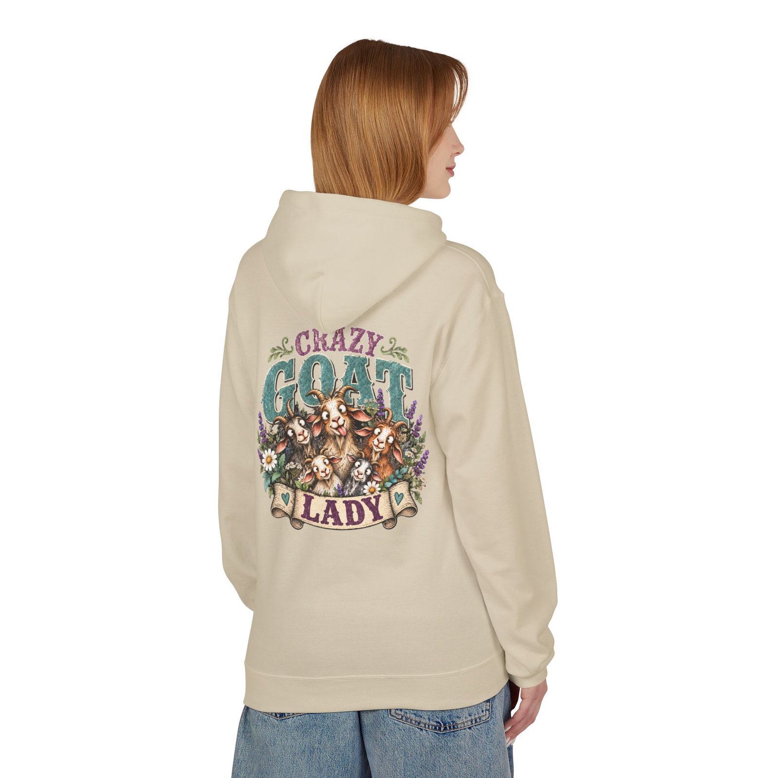 Crazy Goat Lady Hoodie | Funny Goat Lover Homestead Sweatshirt - Image 16