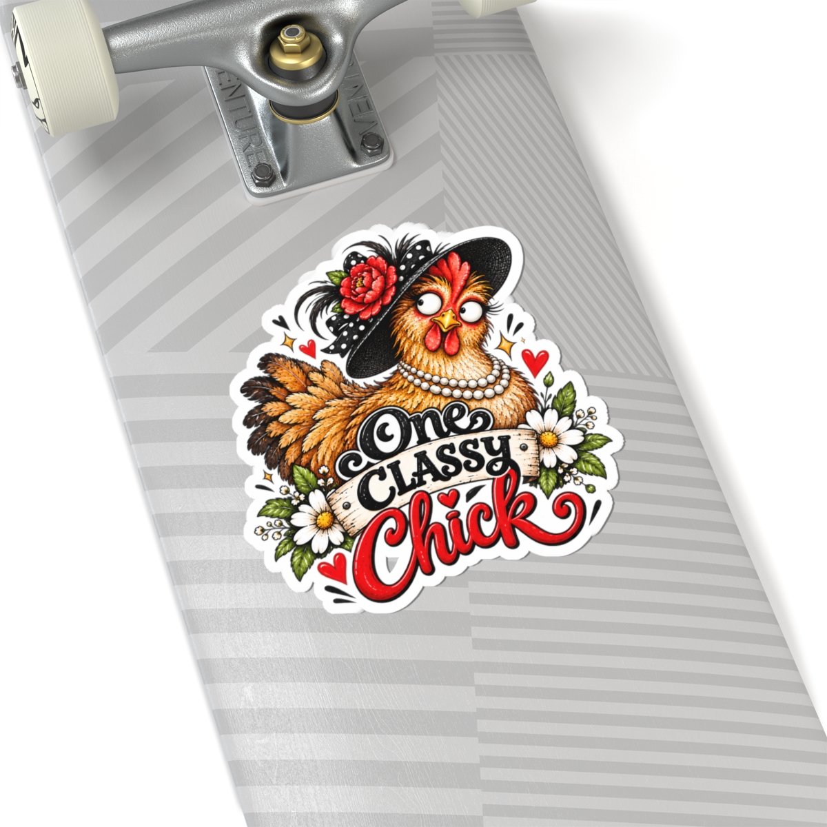 One Classy Chick Chicken Kiss-Cut Sticker - Image 8