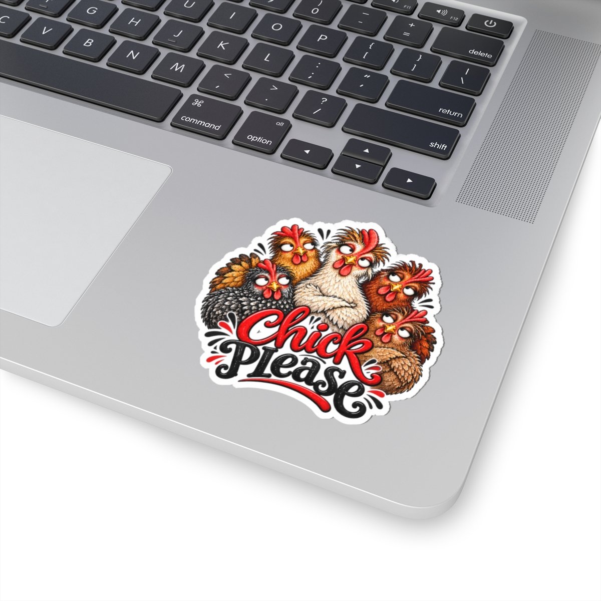 Chick Please Sticker — Funny Chicken Kiss-Cut Decal for Laptops, Water Bottles & Gifts - Image 2