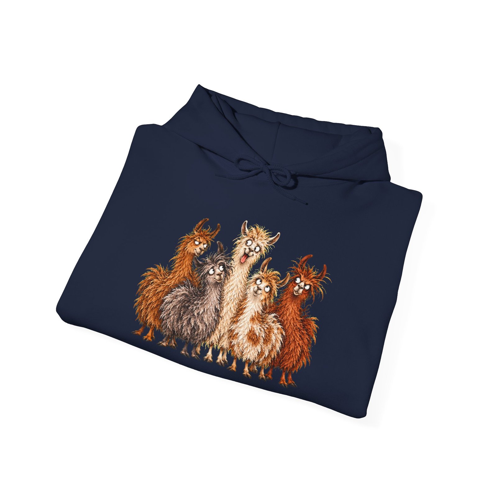 Llama Squad Graphic Hoodie — Cute Cartoon Llamas Pullover - Image 3