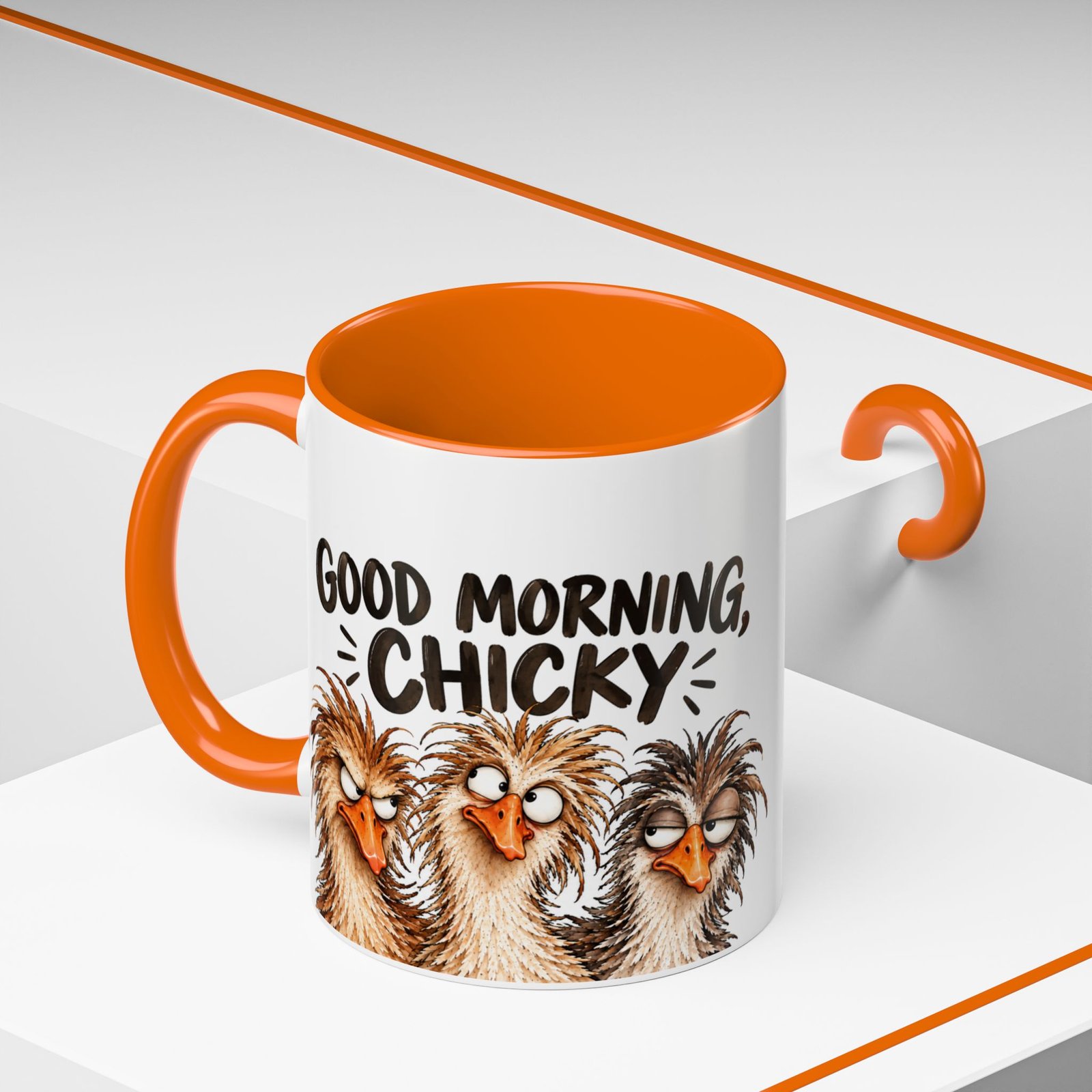 Funny Morning Grumpy Birds Coffee Mug – "Morning, Lucky" Accent Ceramic Mug for Lefties - Image 30