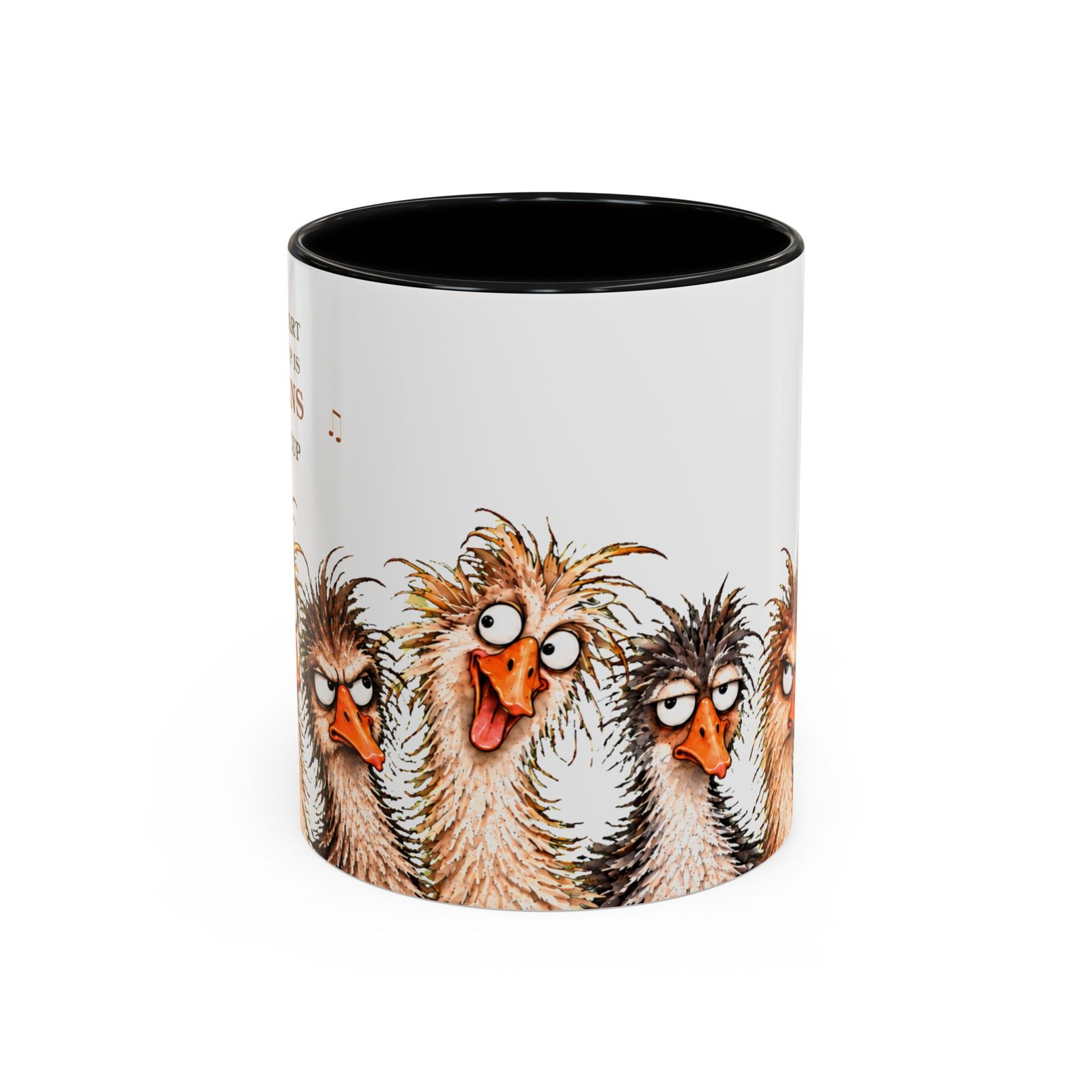 Funny Chicken Coffee Mug – “The Best Part of Waking Up Is Chickens on Your Cup” Accent Mug for Lefties - Image 3