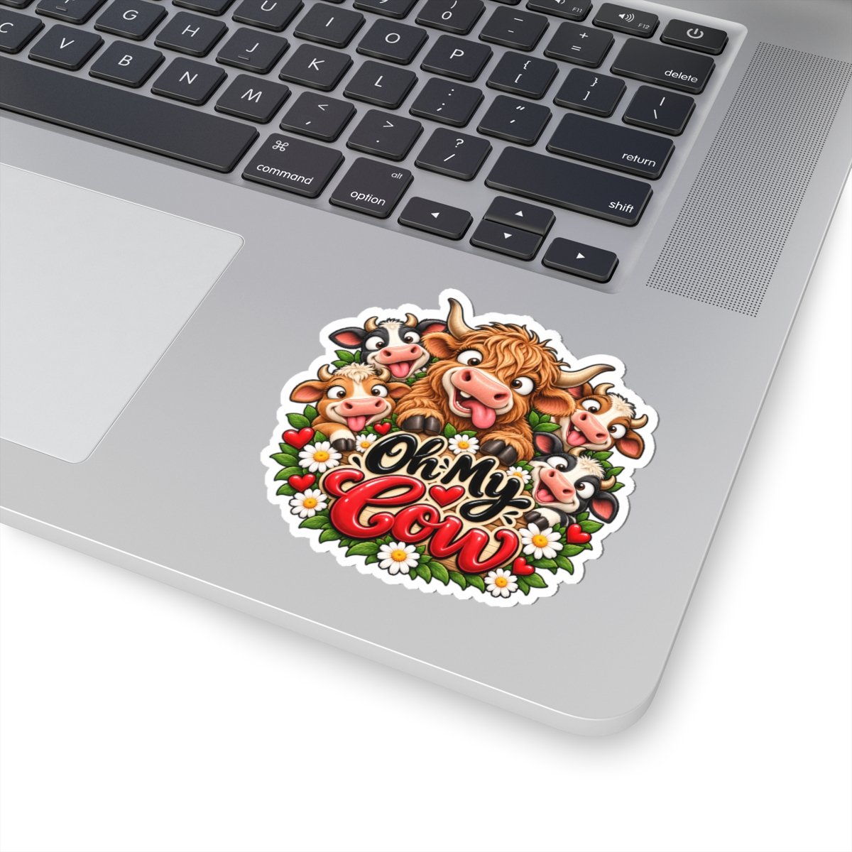 Oh My Cow Funny Highland Cow Kiss-Cut Sticker - Image 2