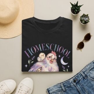 Homeschool Mama Chicken T-Shirt | Whimsical Homeschool Mom Tee