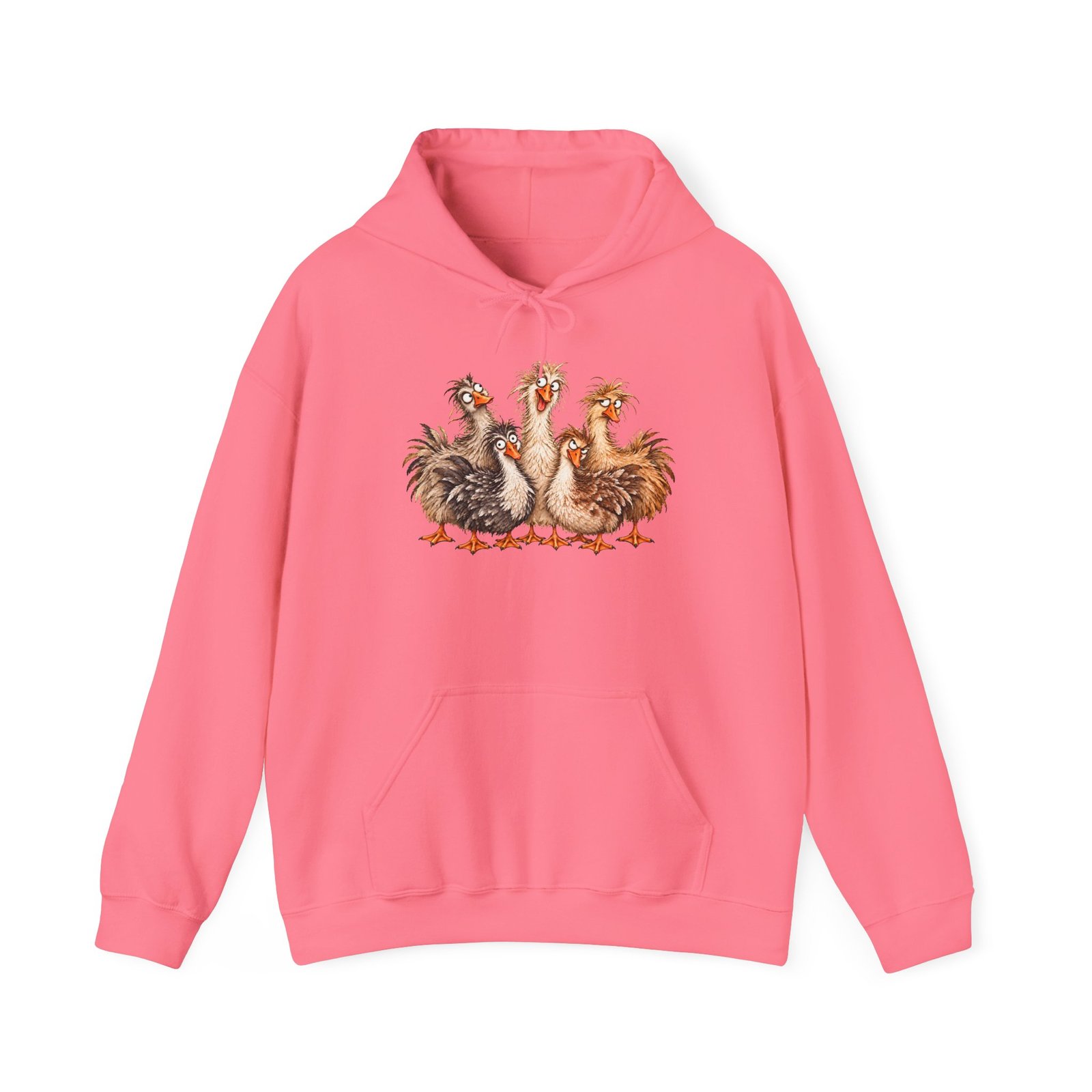 Crazy Goose Hoodie — Funny Farm Goose Illustration Sweatshirt - Image 2