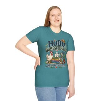 Hobo Homeschooler T-Shirt — “Life Is the Curriculum” Rustic Homeschooling Tee