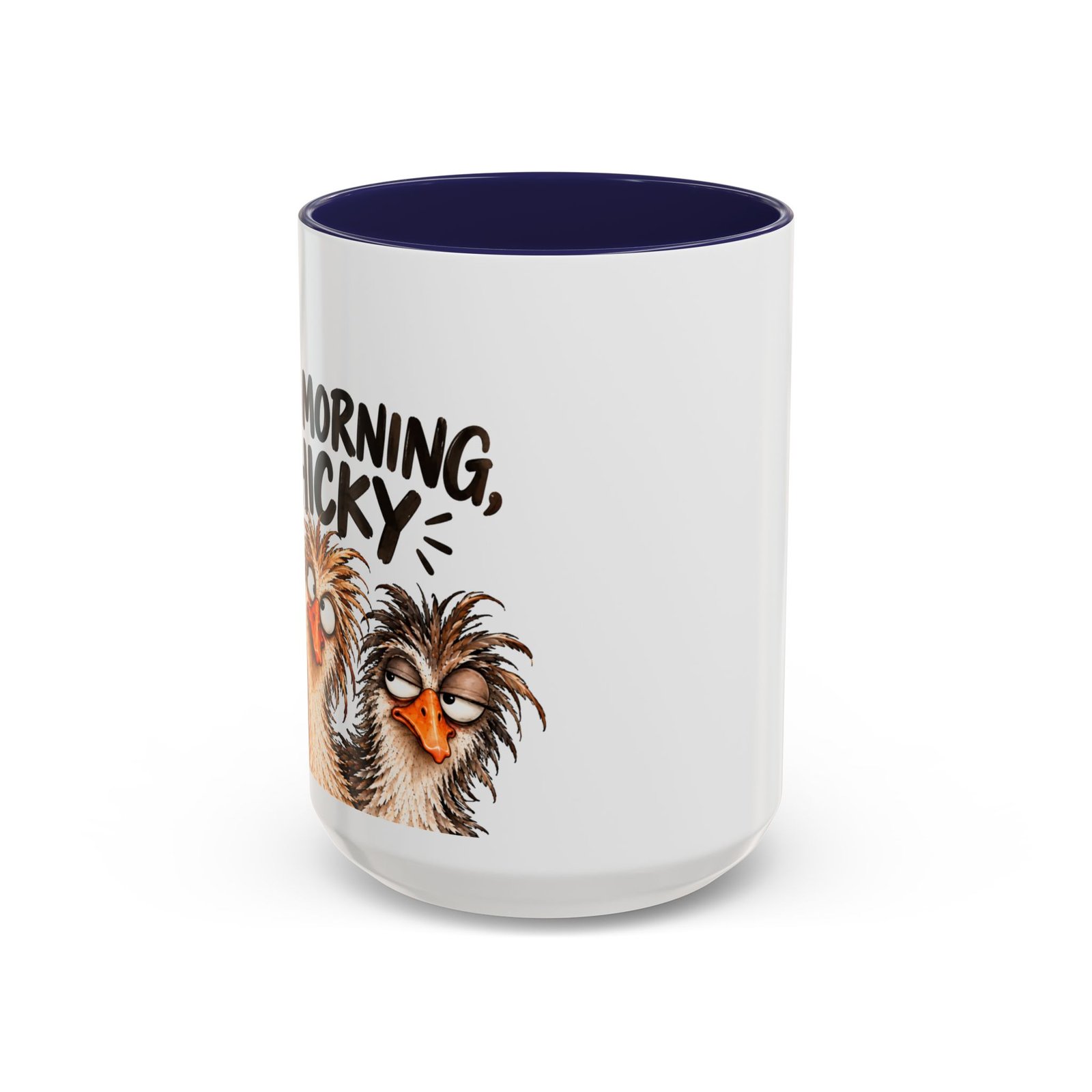 Funny Morning Grumpy Birds Coffee Mug – "Morning, Lucky" Accent Ceramic Mug for Lefties - Image 21