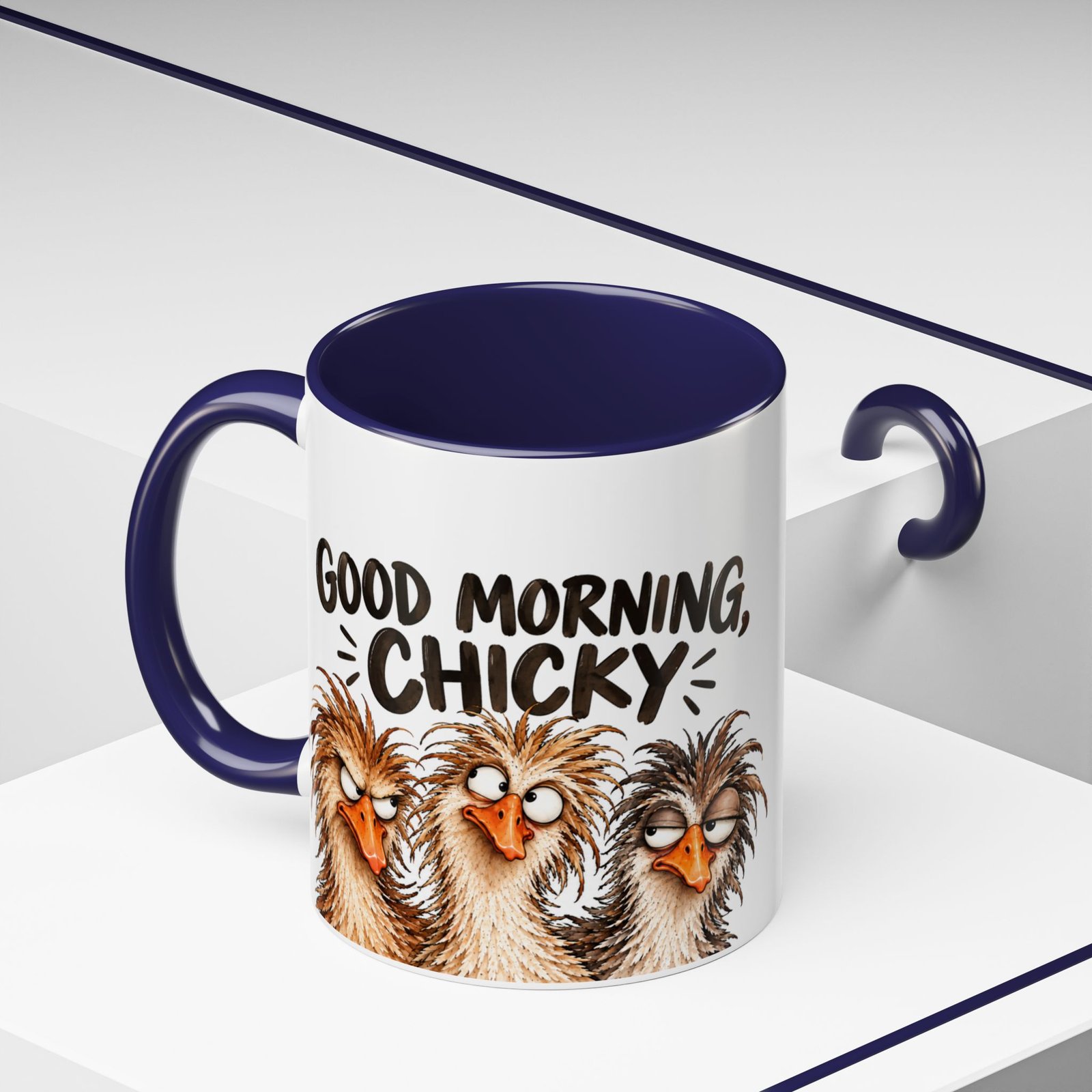 Funny Morning Grumpy Birds Coffee Mug – "Morning, Lucky" Accent Ceramic Mug for Lefties - Image 15