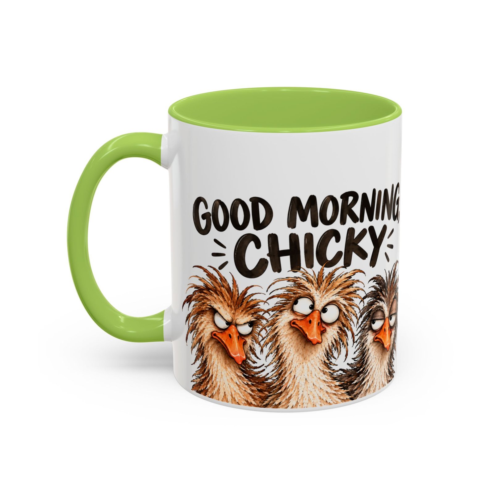Funny Morning Grumpy Birds Coffee Mug – "Morning, Lucky" Accent Ceramic Mug for Lefties - Image 4