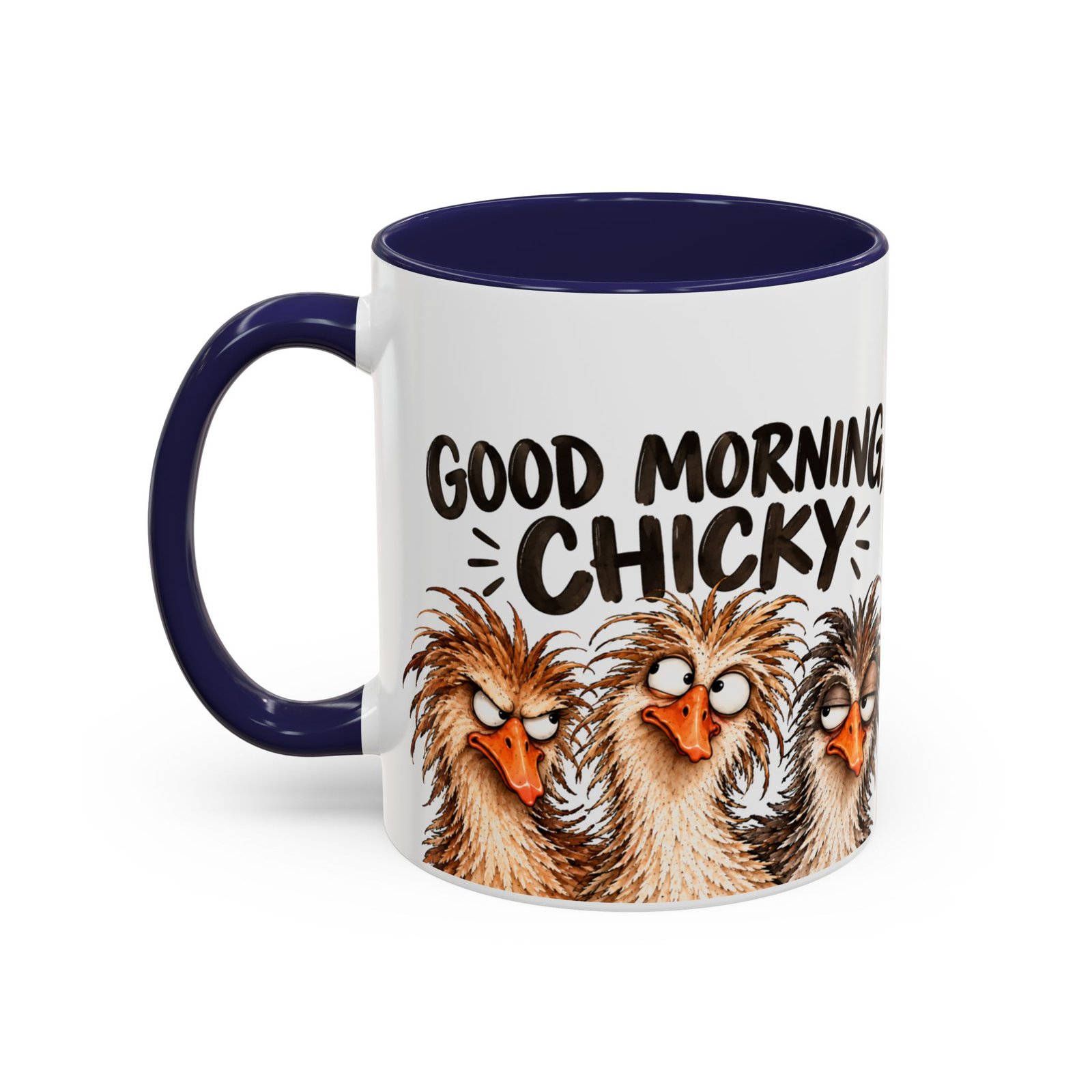 Funny Morning Grumpy Birds Coffee Mug – "Morning, Lucky" Accent Ceramic Mug for Lefties - Image 13
