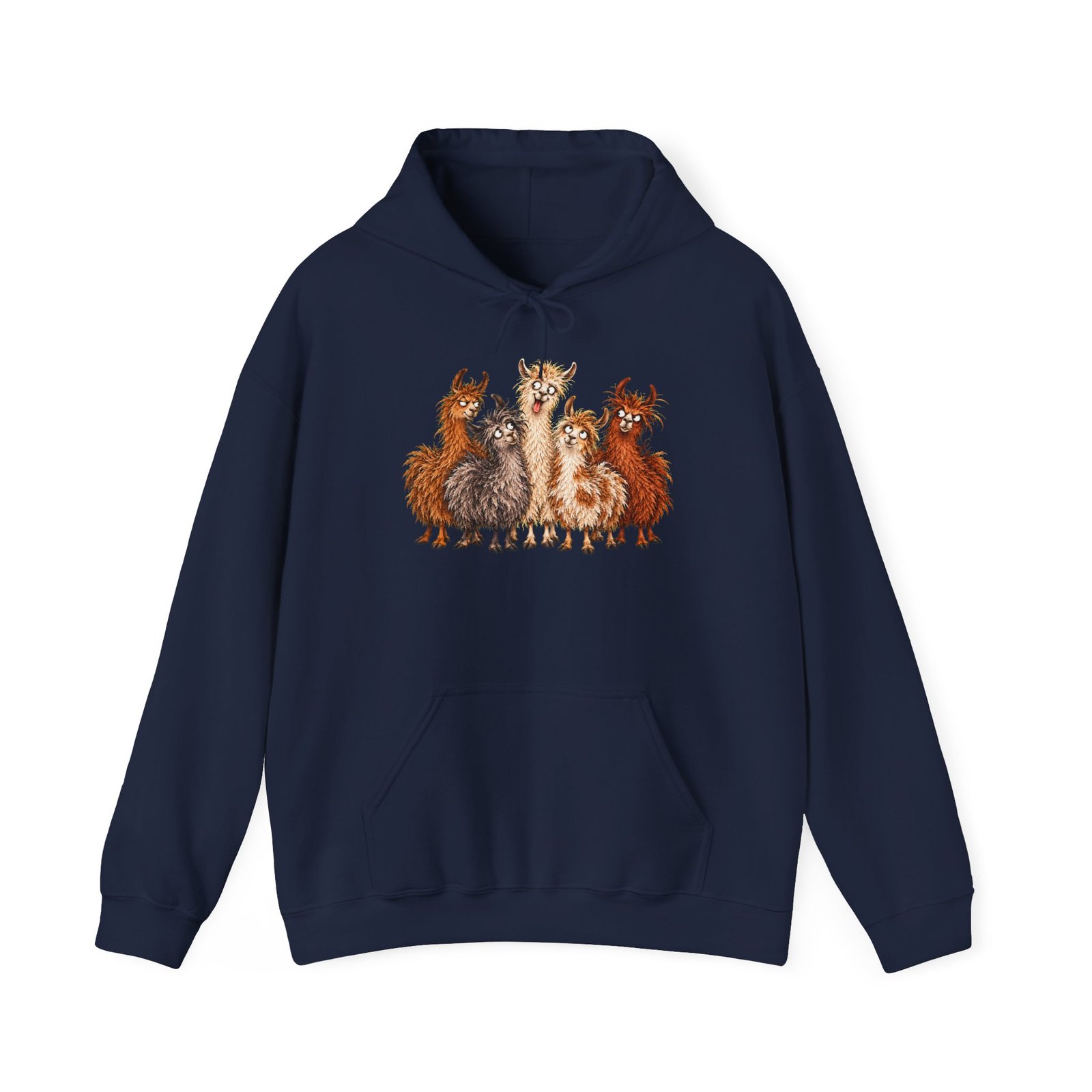 Llama Squad Graphic Hoodie — Cute Cartoon Llamas Pullover - Image 2