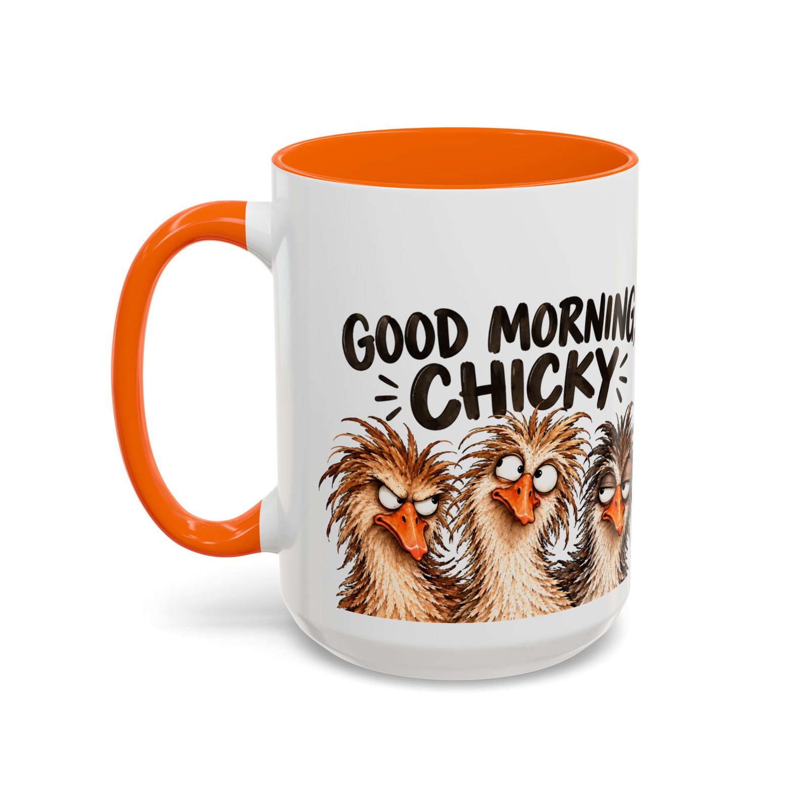 Funny Morning Grumpy Birds Coffee Mug – "Morning, Lucky" Accent Ceramic Mug for Lefties - Image 33