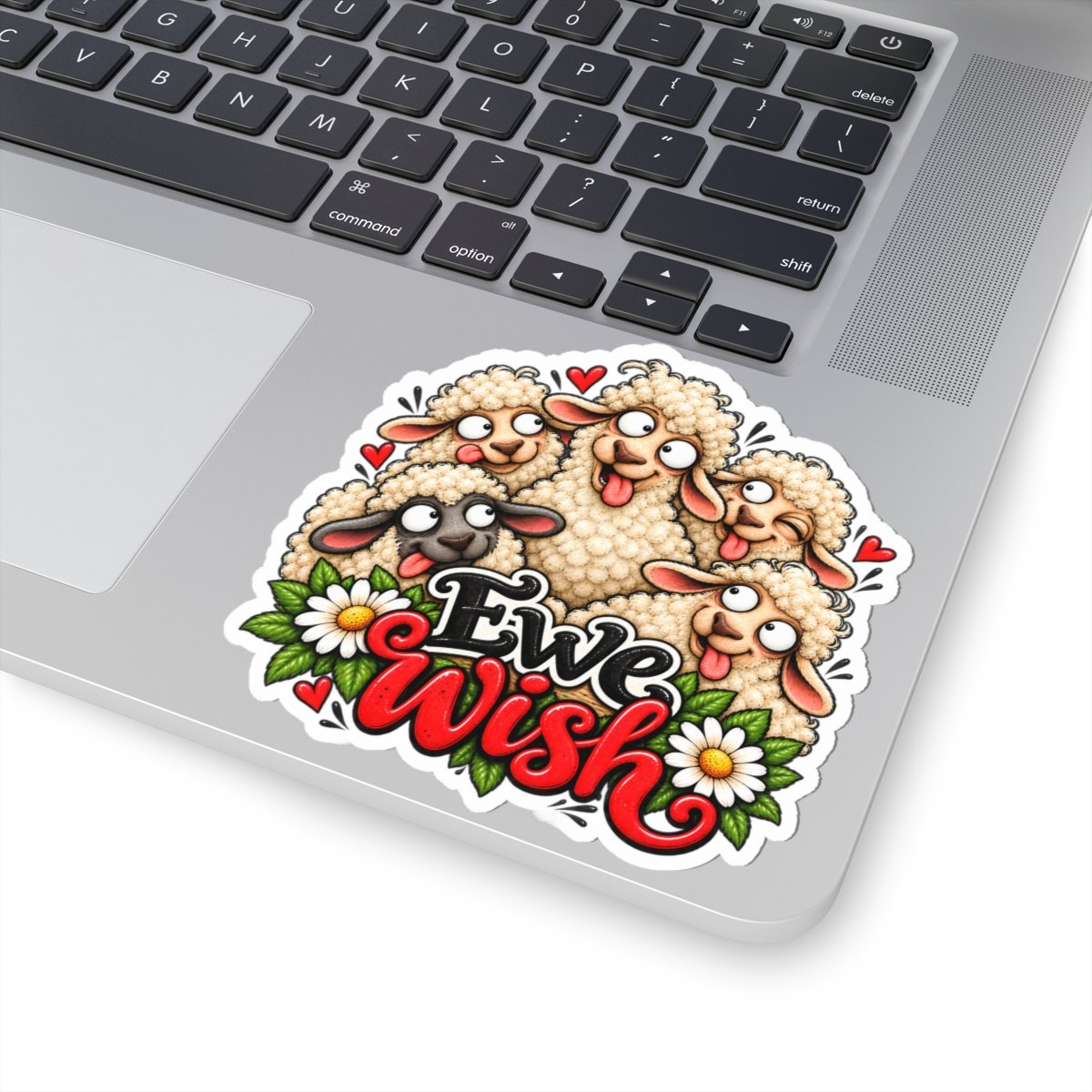 Ewe Wish Sheep Sticker — Cute Punny Animal Kiss-Cut Decal - Image 5