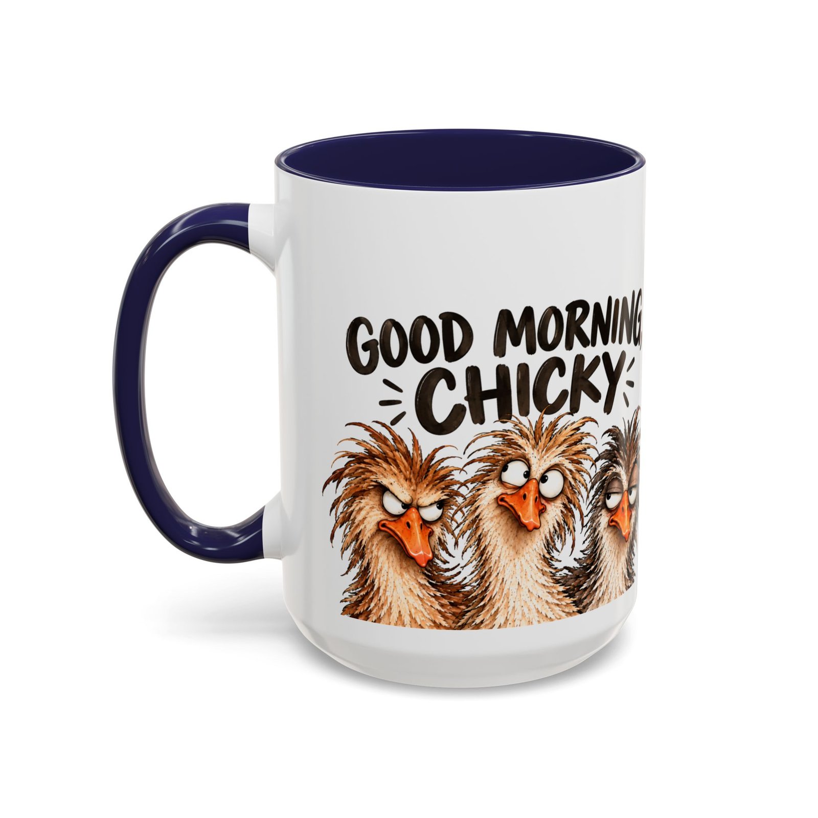Funny Morning Grumpy Birds Coffee Mug – "Morning, Lucky" Accent Ceramic Mug for Lefties - Image 23