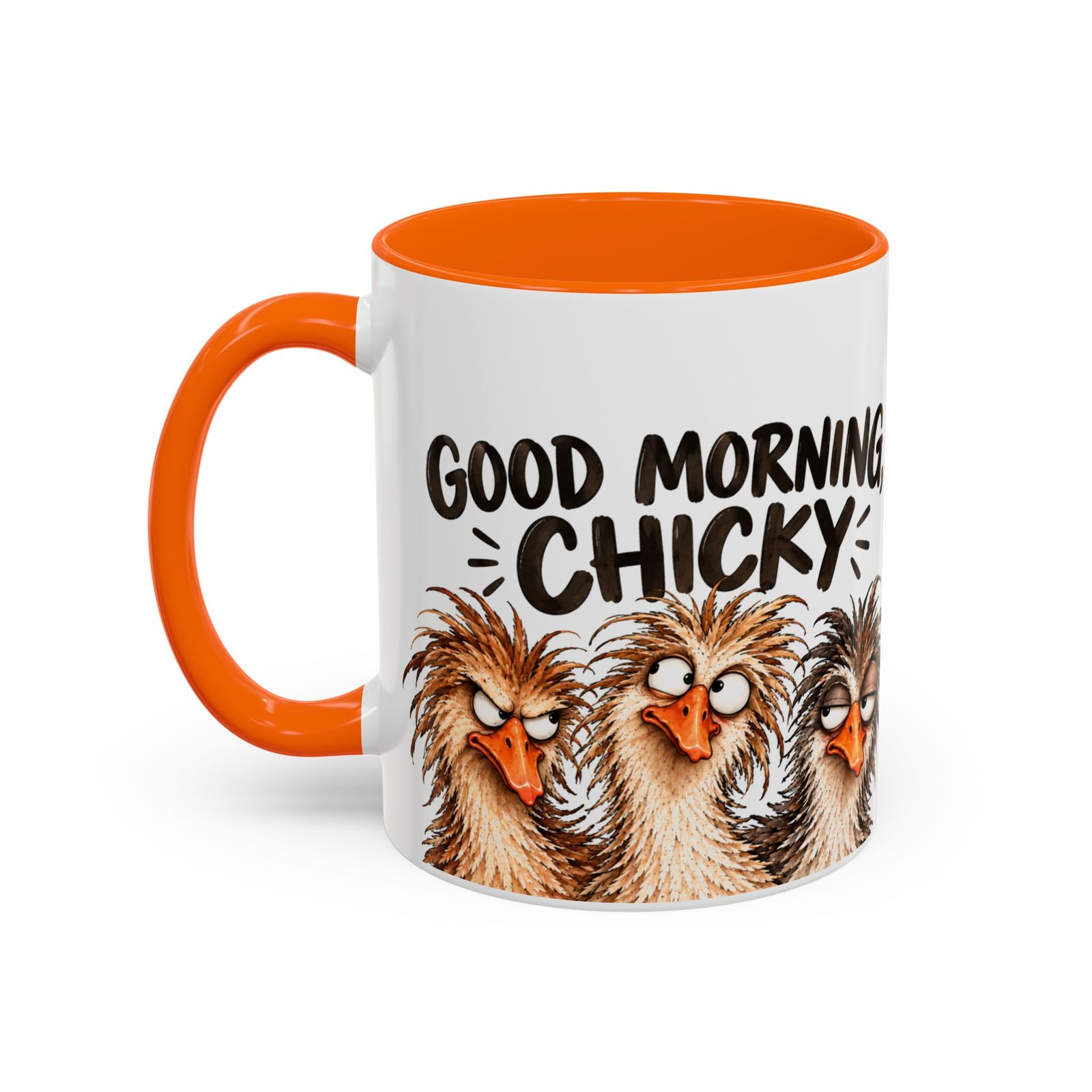 Funny Morning Grumpy Birds Coffee Mug – "Morning, Lucky" Accent Ceramic Mug for Lefties - Image 28