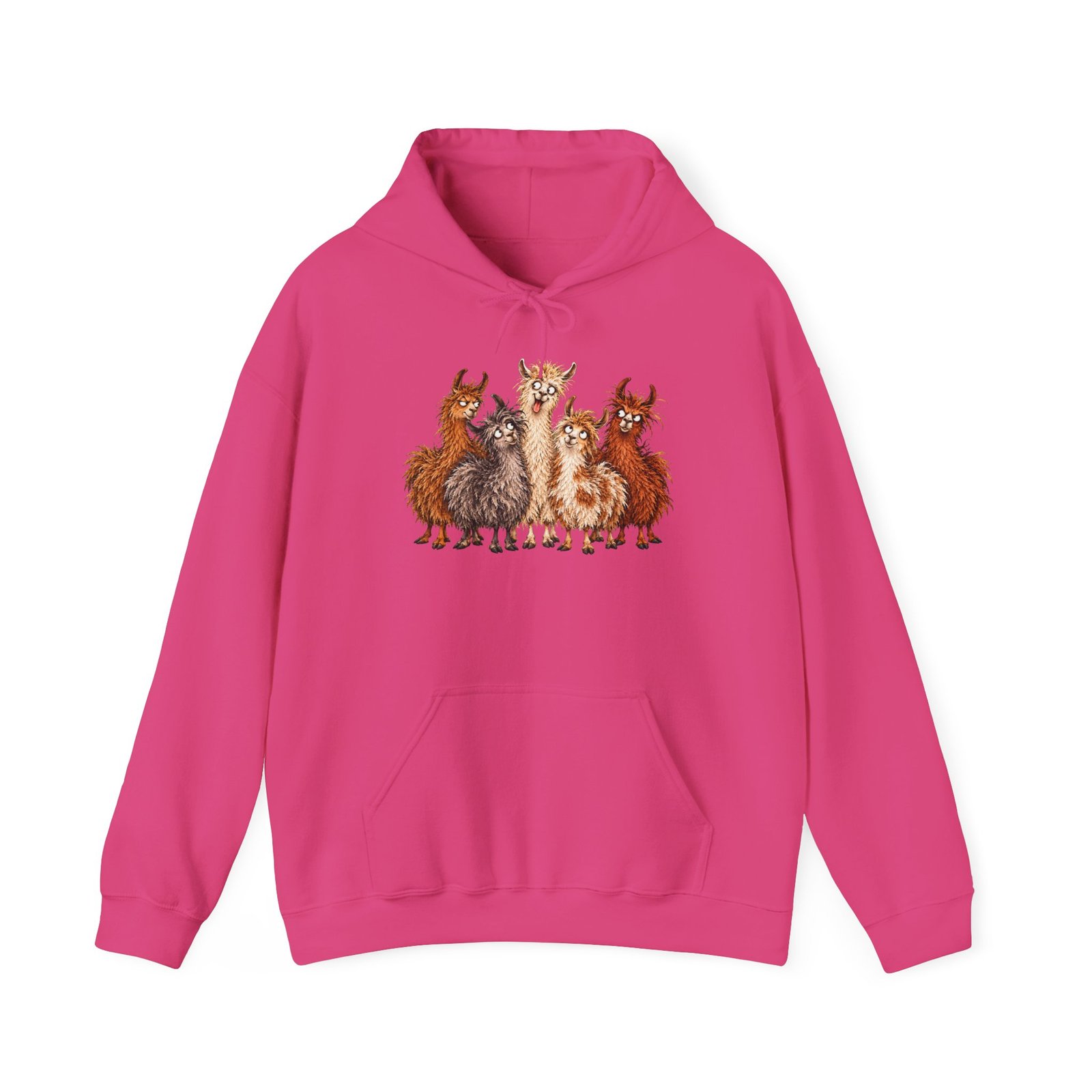 Llama Squad Graphic Hoodie — Cute Cartoon Llamas Pullover - Image 16