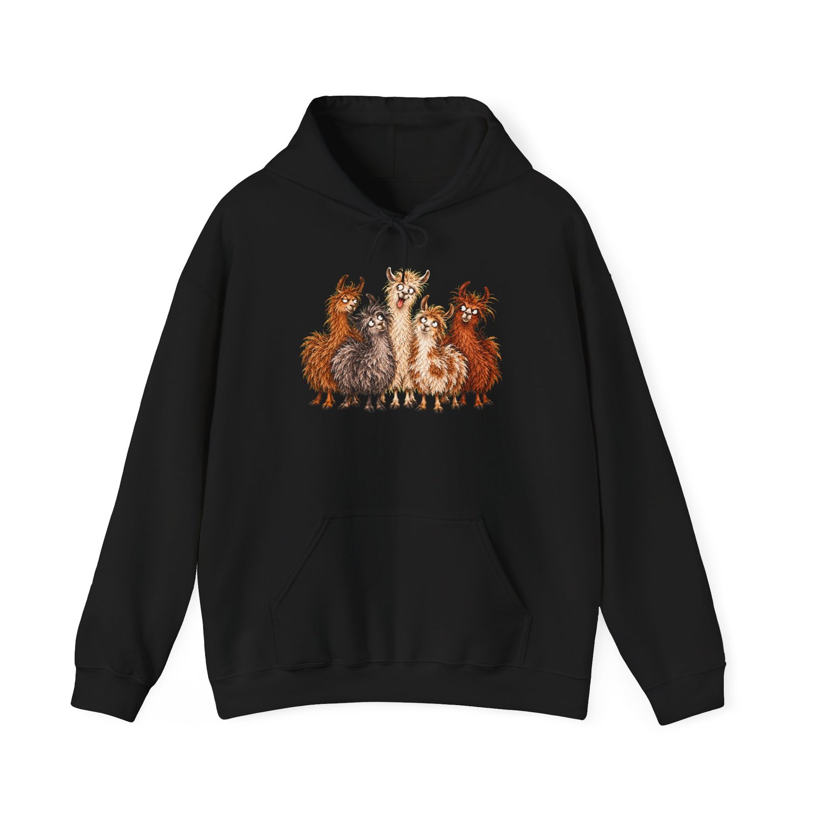Llama Squad Graphic Hoodie — Cute Cartoon Llamas Pullover - Image 7