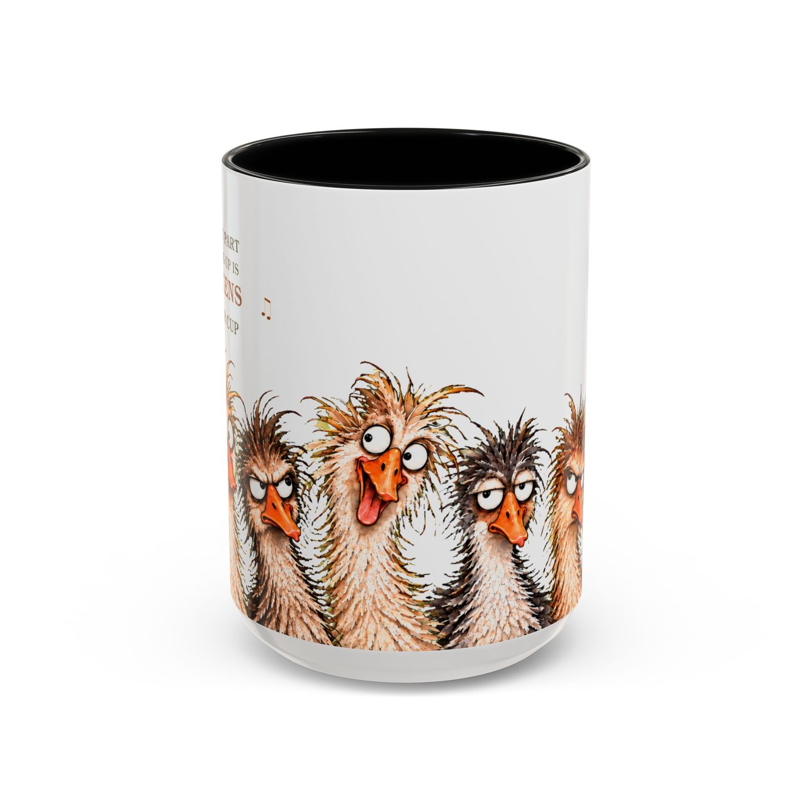 Funny Chicken Coffee Mug – “The Best Part of Waking Up Is Chickens on Your Cup” Accent Mug for Lefties - Image 6