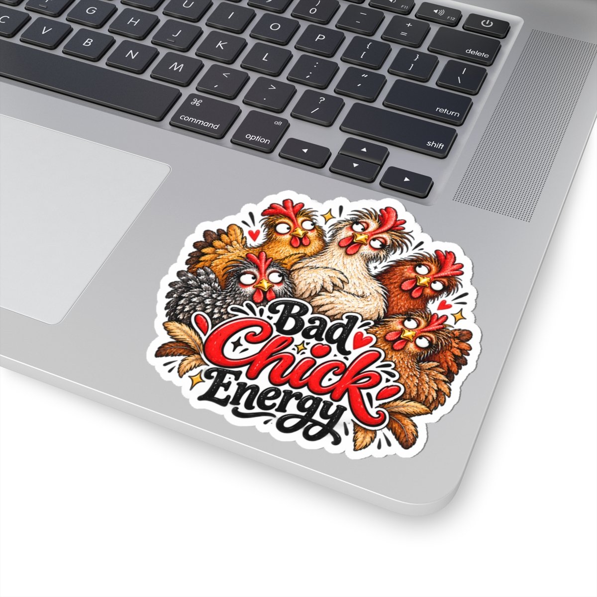 Bad Chick Energy Sticker — Funny Chicken Kiss-Cut Vinyl Sticker - Image 5