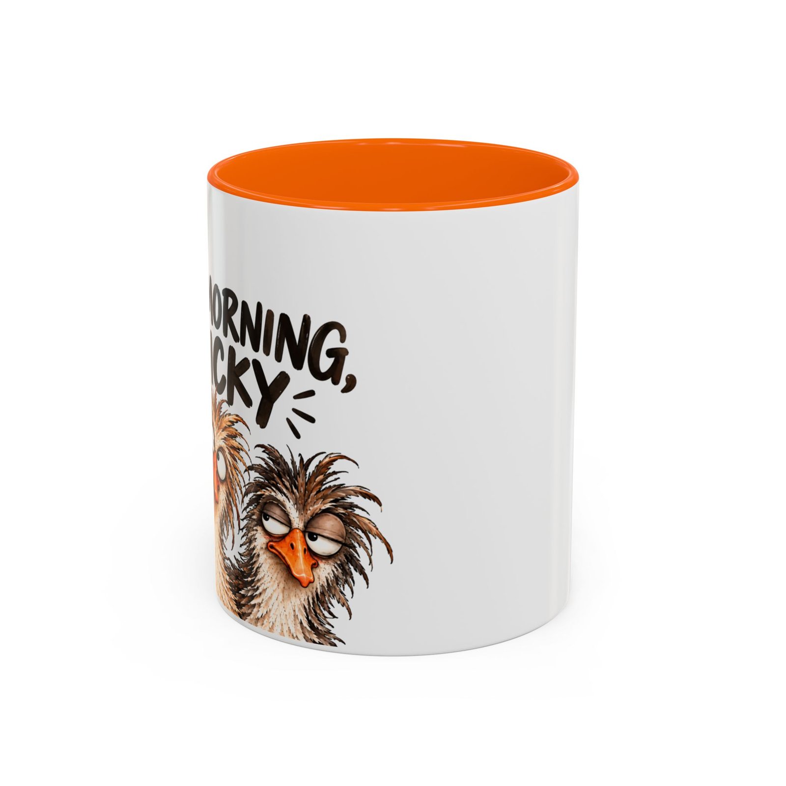 Funny Morning Grumpy Birds Coffee Mug – "Morning, Lucky" Accent Ceramic Mug for Lefties - Image 26