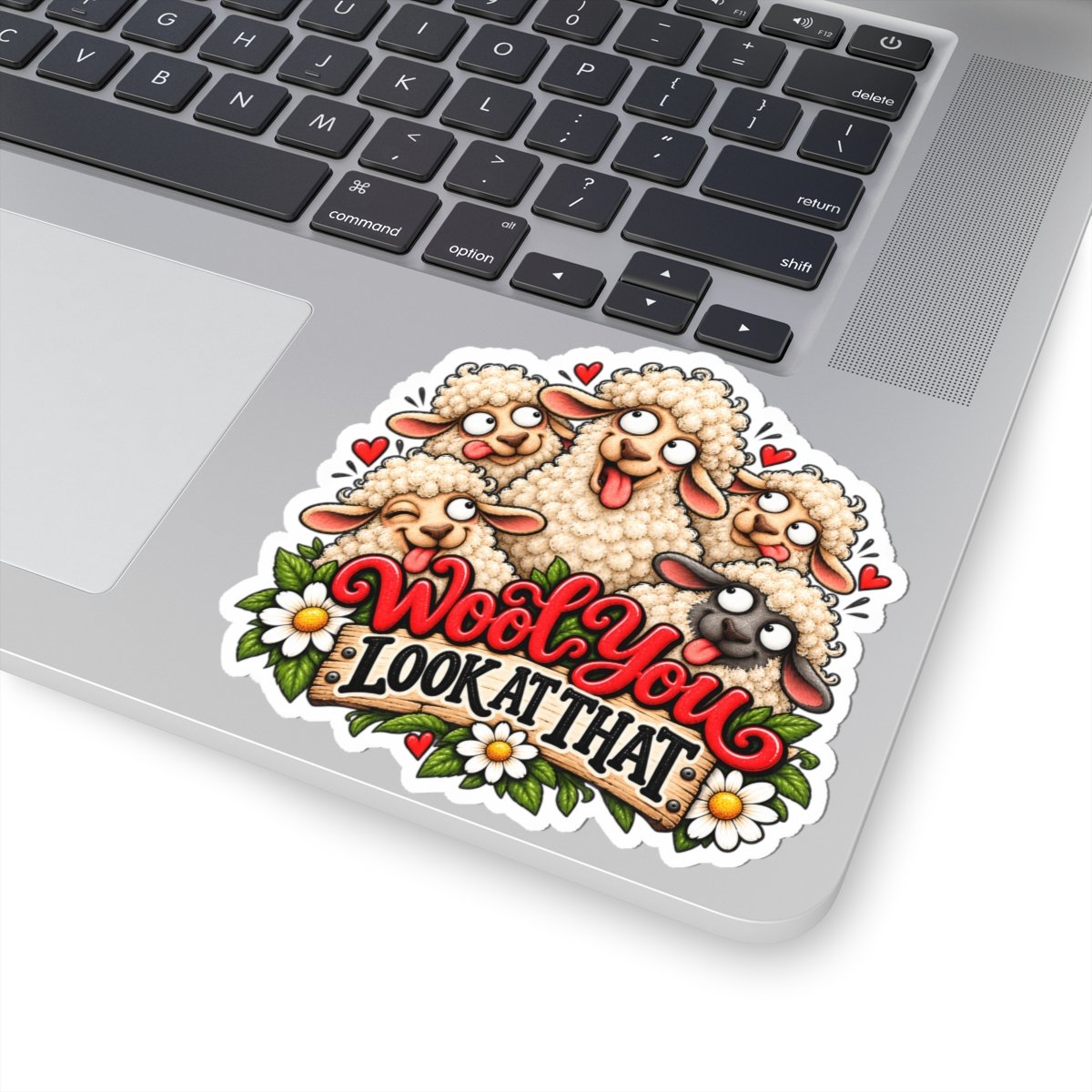 Wool You Look At That! Cute Sheep Kiss-Cut Sticker - Image 5