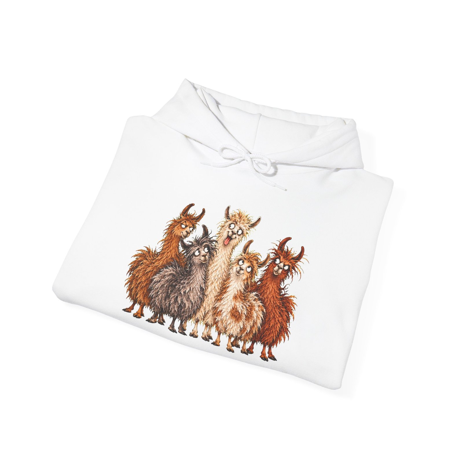 Llama Squad Graphic Hoodie — Cute Cartoon Llamas Pullover - Image 5