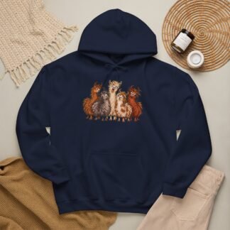 Llama Squad Graphic Hoodie — Cute Cartoon Llamas Pullover