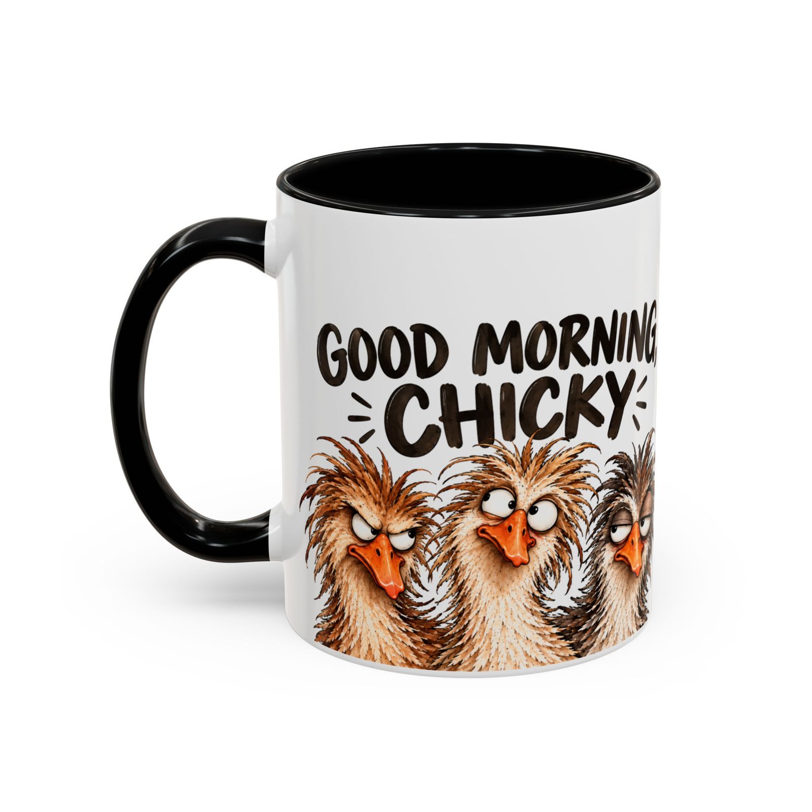 Funny Morning Grumpy Birds Coffee Mug – "Morning, Lucky" Accent Ceramic Mug for Lefties - Image 8