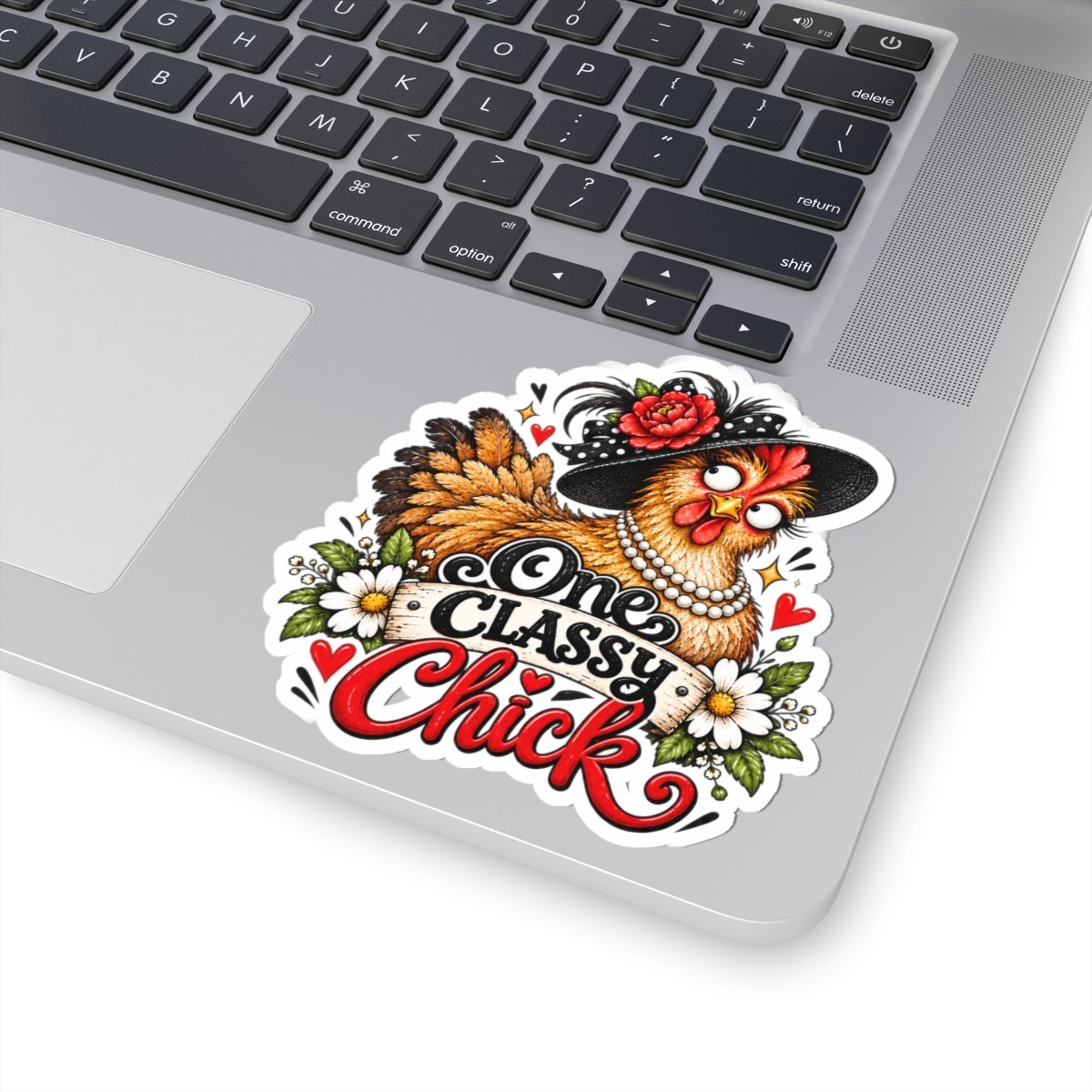 One Classy Chick Chicken Kiss-Cut Sticker - Image 5
