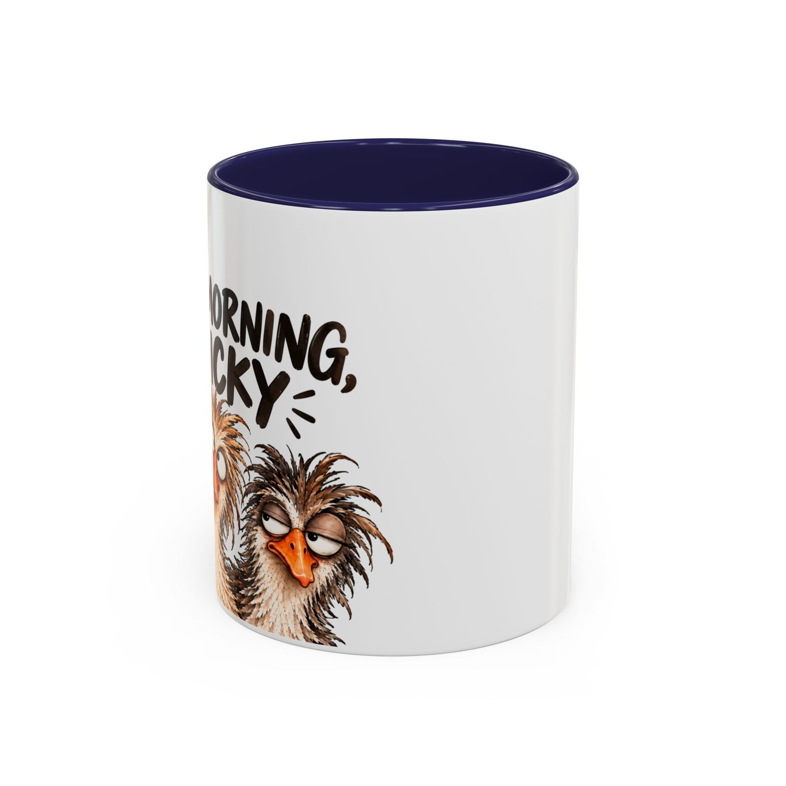 Funny Morning Grumpy Birds Coffee Mug – "Morning, Lucky" Accent Ceramic Mug for Lefties - Image 11