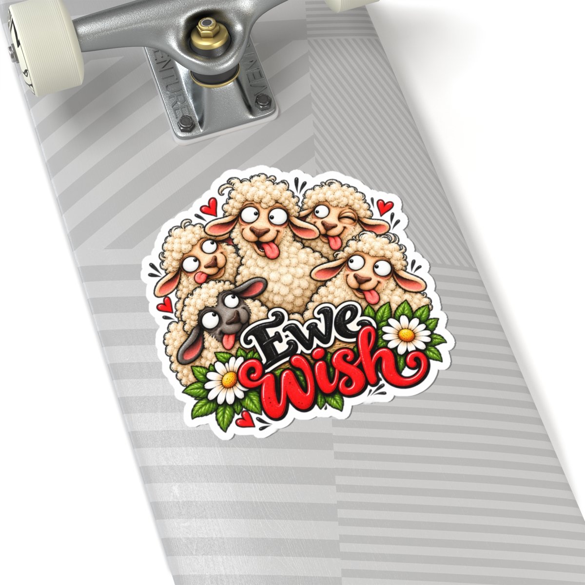 Ewe Wish Sheep Sticker — Cute Punny Animal Kiss-Cut Decal - Image 8